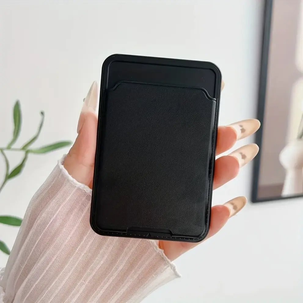 Musta värvi telefoni kaardihoidja (kleebitav)