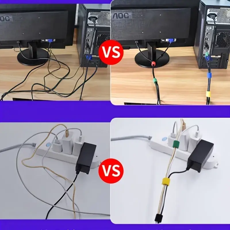 Kaablite organiseerimisrihm – 300 cm (must)