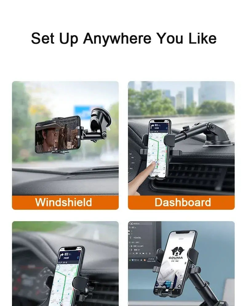 Auto telefonihoidja iminapaga – 360° pööratav