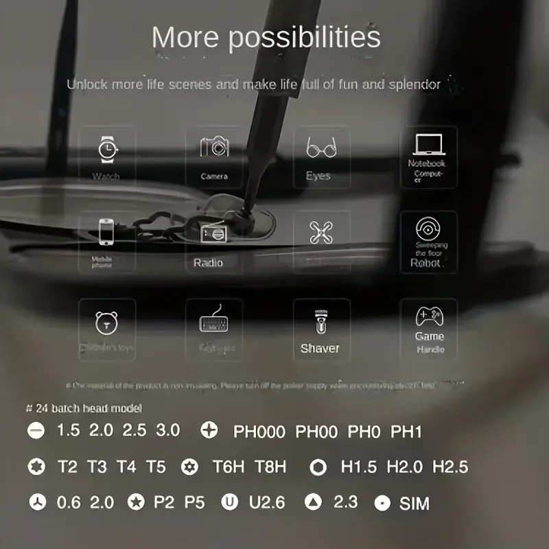 25-ühes täppiskruvikeerajate komplekt