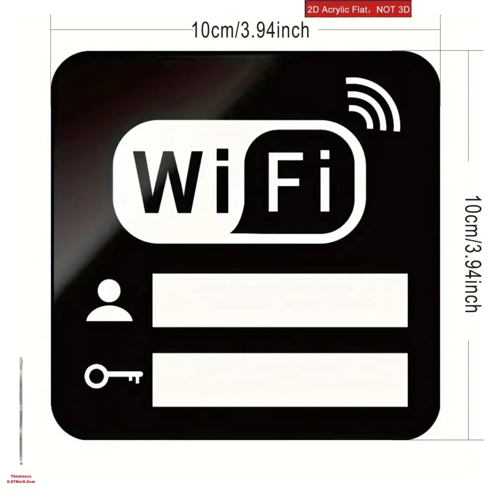 WiFi parooli silt – must akrüül (2D)